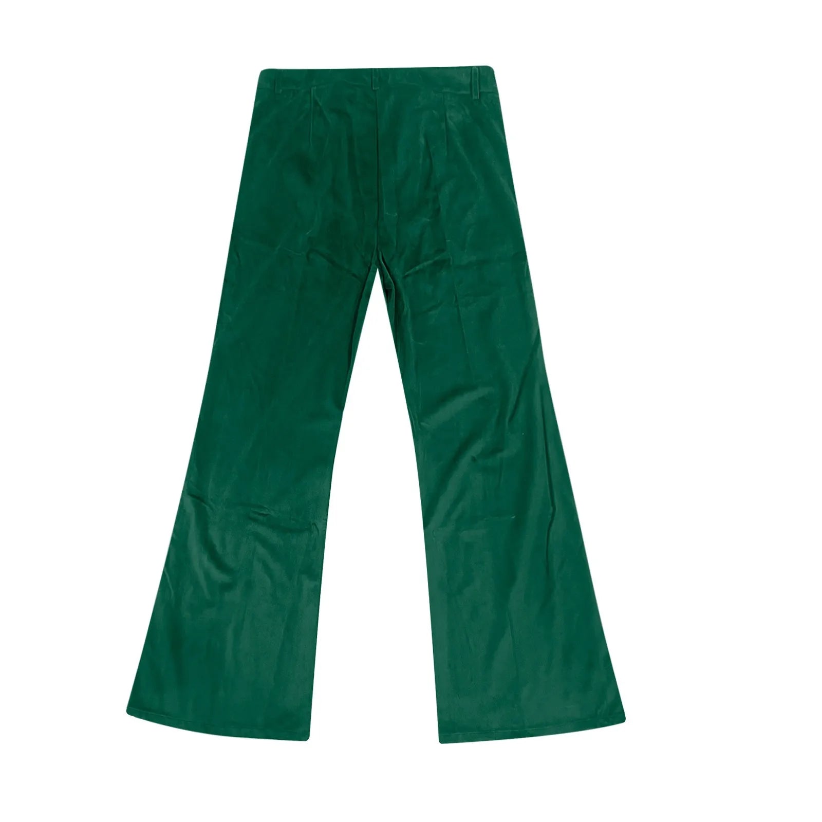 Men Retro Disco Flared Pants Classic Vintage Style Comfy Flare Trousers Fitted Velvet Fabric Dancing Stylish Pants Without Belt