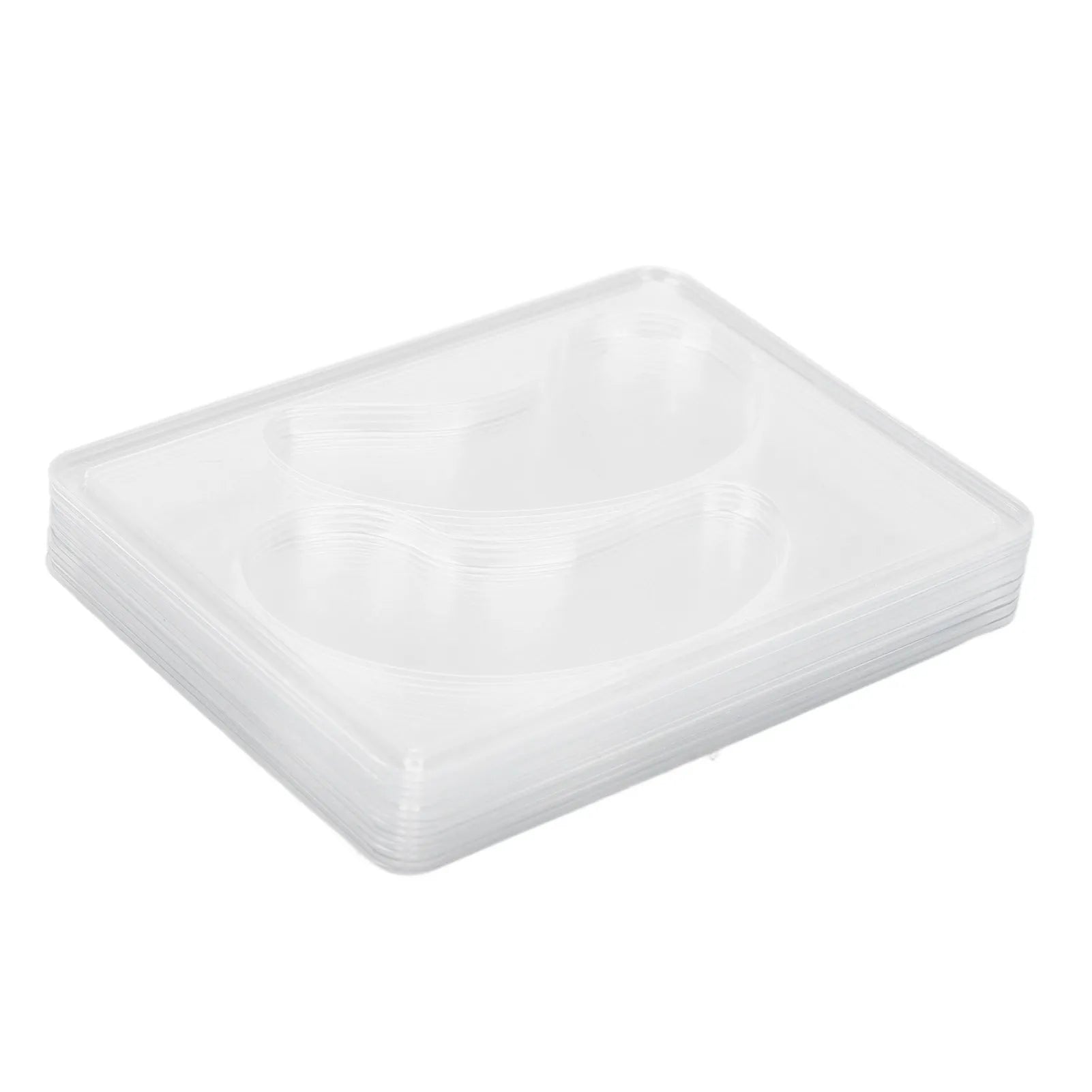 12Pcs Under Eye Patches Molds DIY Healthy Natural Reusable Transparent Eye Mask Patch Tray Plate Face Mask Patch Molds