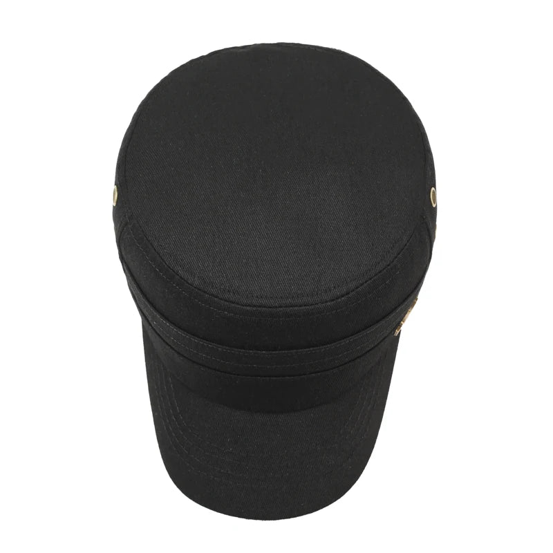 Solid Color Casual Minimalist Versatile Flat Top Hat for Sun Protection During Spring & Autumn Outdoor Activities