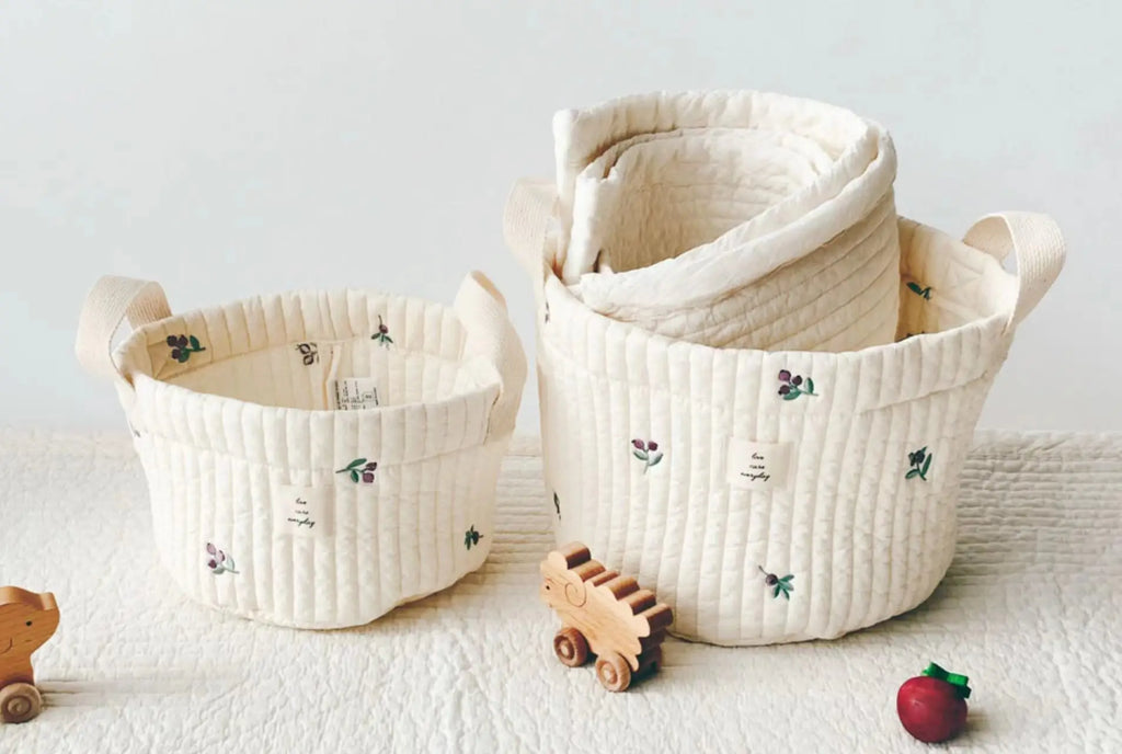 Baby Bags Cute Bear Embroidery Diaper Bag Caddy Nappy Cart Storage Mummy Maternity Bag for Newborn Diapers Toys Organizers