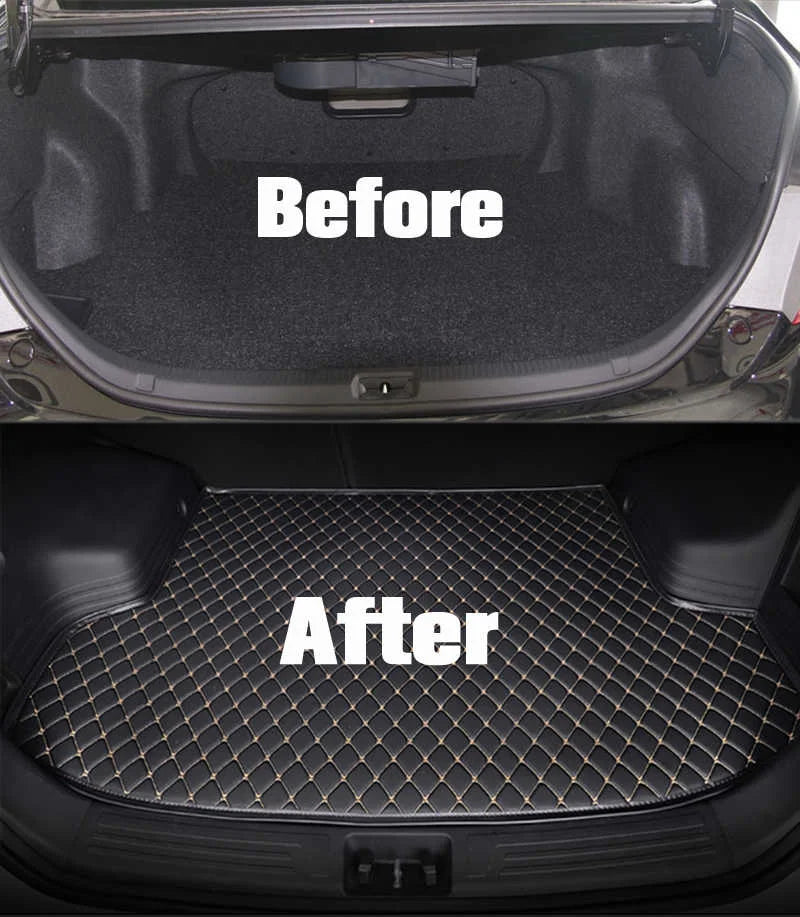 Car trunk mat for Infiniti Q50 Non-hybrid 2014 2015 cargo liner carpet interior accessories cover