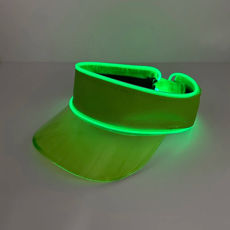 Glowing Summer Sunshade Cap Holidays Outdoor Hiking Running Sports LED Hat NightClub Rave Party Luminous Accessories Travel Hats