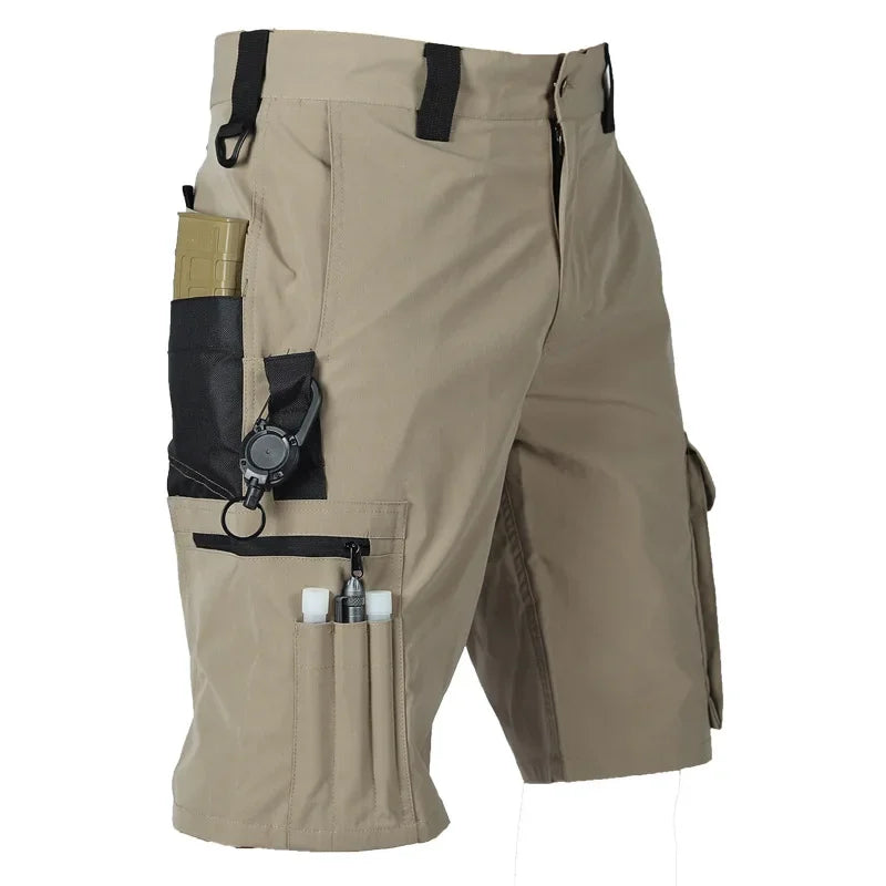 Gift belt Men's Operator Elastic Tactical Ripstop Workout Outdoor Cargo for Men Cycling Hiking Fishing Casual Shorts