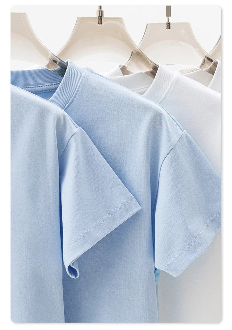 ZODF Women 2025 Spring 305gsm Cotton T-Shirts American Retro Hotsweet Girl Solid Comfortable T Shirt Brand Tees HY0968