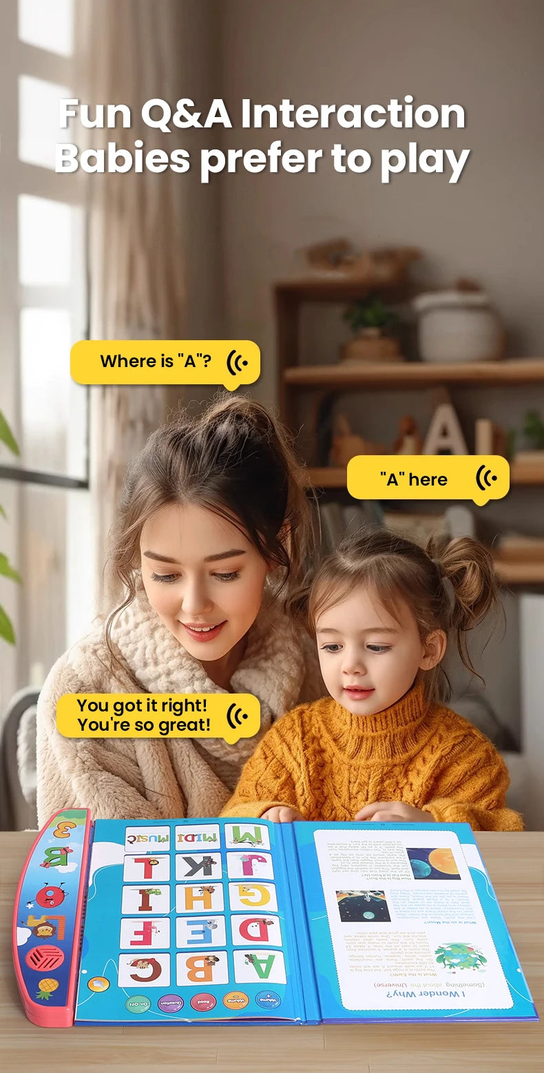 Children Electronic Book English Educational Sound Reading Machine Smart Electronic Books Story for Kids Students Children Gifts