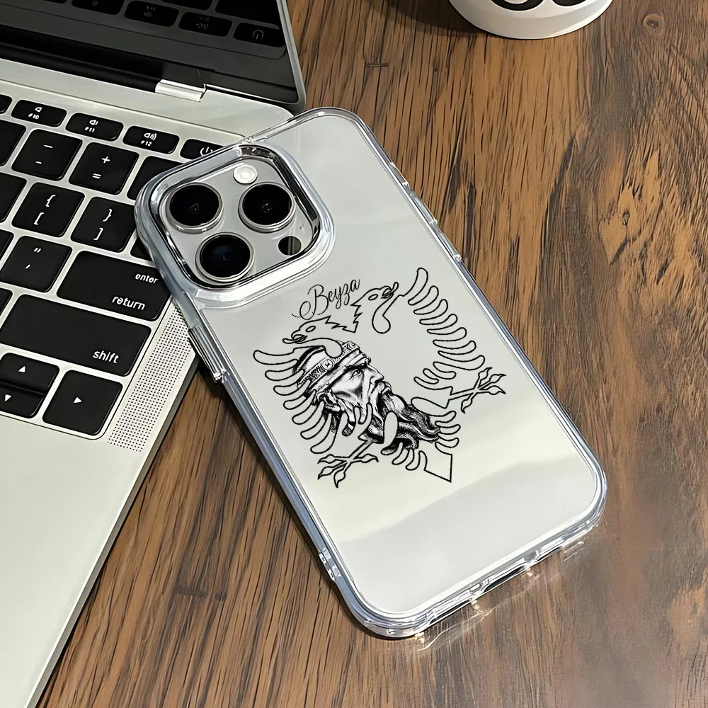 Albanian Eagle Phone Case For iPhone 17 16e 16 15 14 13 12 11 mini Pro Max X XR XSMAX 8 7 Air Plus Transparent Soft Cover