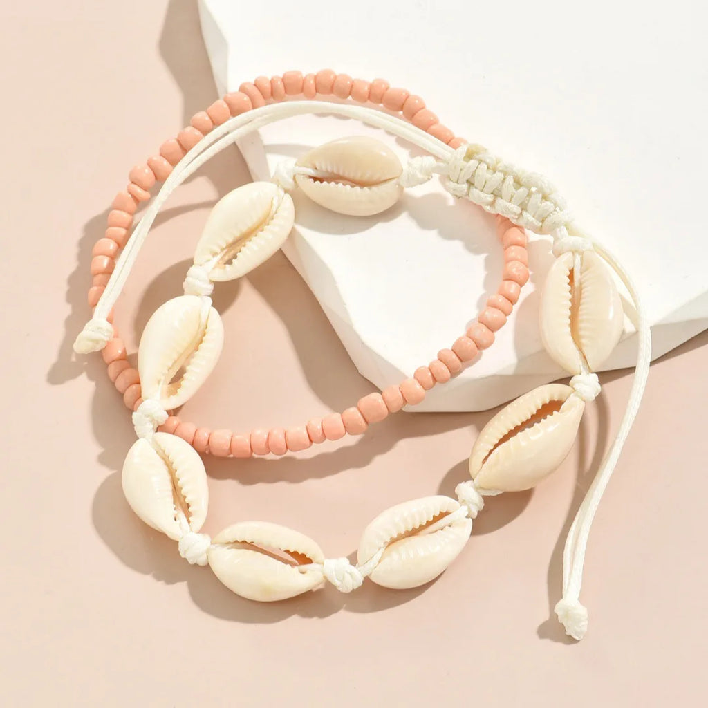 Best Sellers! Summer beach vacation handmade woven shell foot decoration