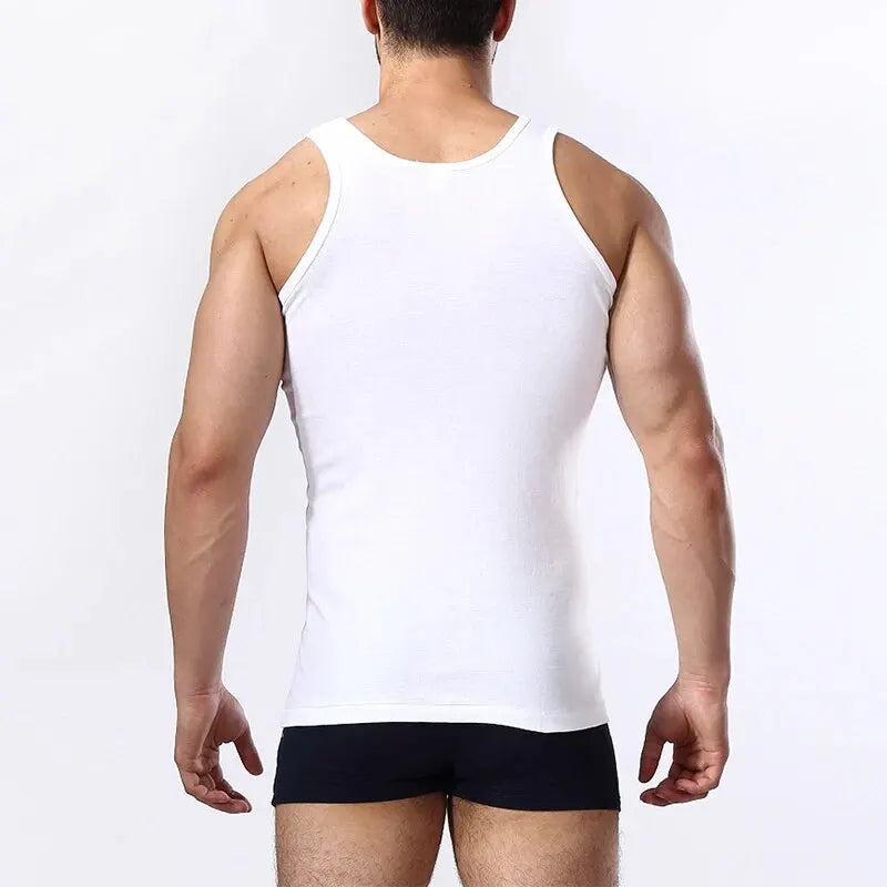 3 Pieces Men's Tank Top MEN'S Cotton Wear Summer Base Sleeveless Cotton Old Man Undershirt Hurdling Exercise Fitness