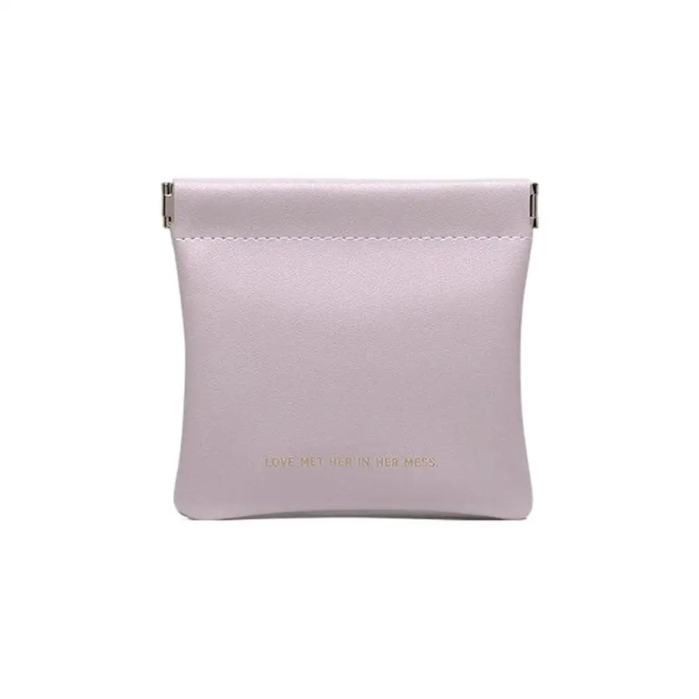 PU Leather Makeup Storage Bag Automatic Closure Waterproof Lipstick Purse Power Charging Line Earphones Carrying Bag Jewelry Bag