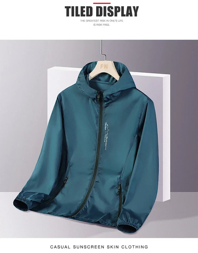 NEW 2025 Sunscreen Coats Men's Breathable Sports Waterproof Jacket Summer UV Protection Outdoor Fishing Skin Clothing