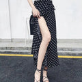 Vacation Style Wrap Skirt Beachside Long Skirt Women's High Waist A-Line Midi Skirt Floral Print One-Piece Summer Spring