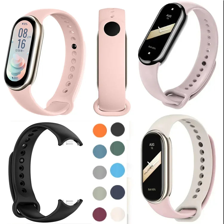 Official silicone Watch band For Xiaomi Mi band 10-NFC Strap Replacement miband10 Bracelet Sport smart mi band 9-8 Accessories