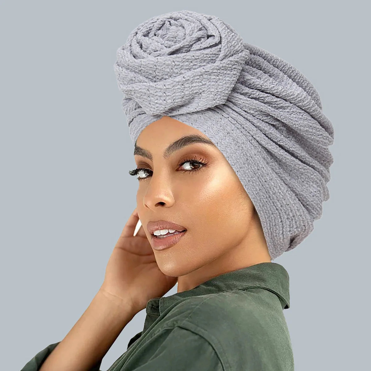 New Women Velvet Turban Hat Muslim Twist Solid Color Hijab Chemo Cap Head Wrap Headscarf Beanies Bonnet Headscarf Turbante Mujer
