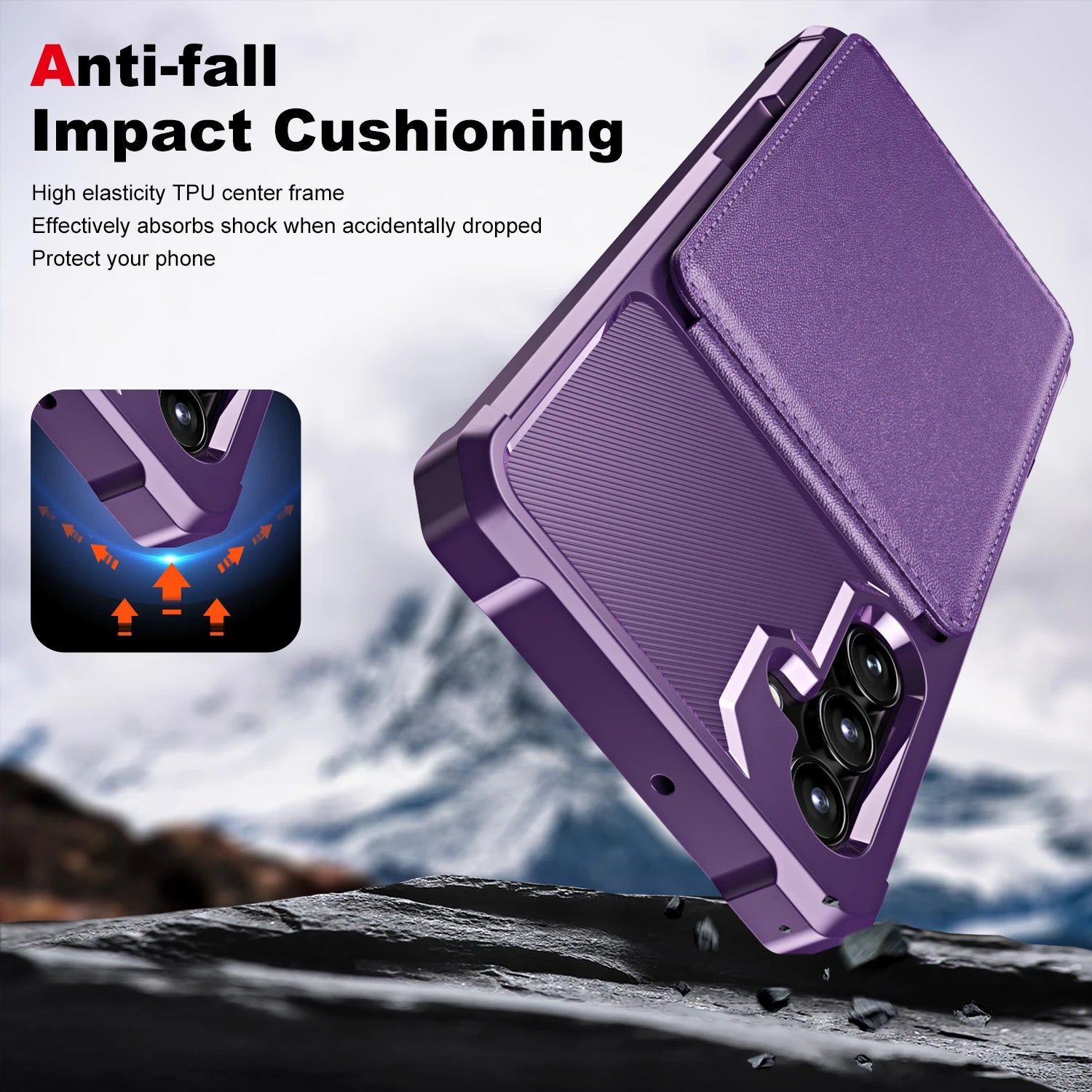 Vertical Cards Solt Wallet Leather Case For Samsung Galaxy S25 Ultra S24 FE S23 Plus S22 A16 A55 A35 A15 A25 A54 Anti Fall Cover