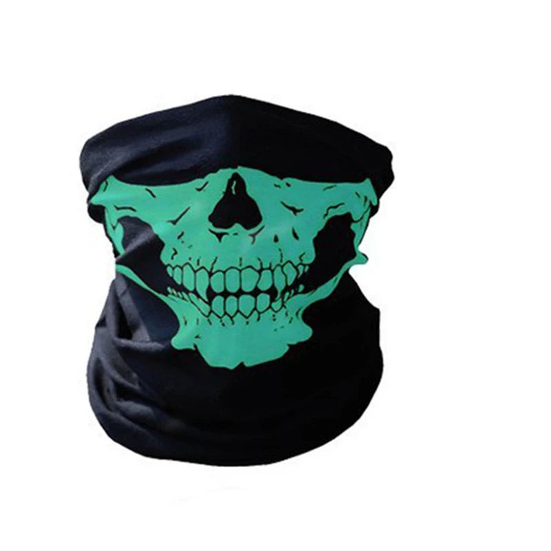 Outdoor Sports Equipment Cycling Face Mask Headwear Halloween Skull Wrap Scarf Warm Washable Headband Breathable Running Bandana