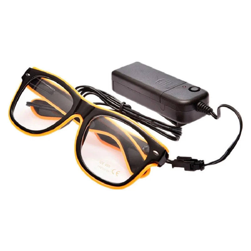Led Glasses Neon Party Flashing Glasses Novelty Gift EL Wire Glowing Gafas Luminous Bril  Glow Sunglasses Bright Light Supplies