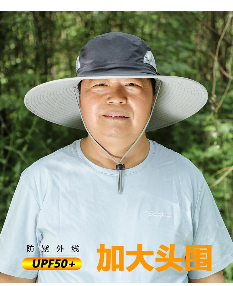 60-65cm Big Head Around The Hat Large Size Big Head Big Face Fat Large Sun Hat Male fisherman's Hat Sunscreen Cap