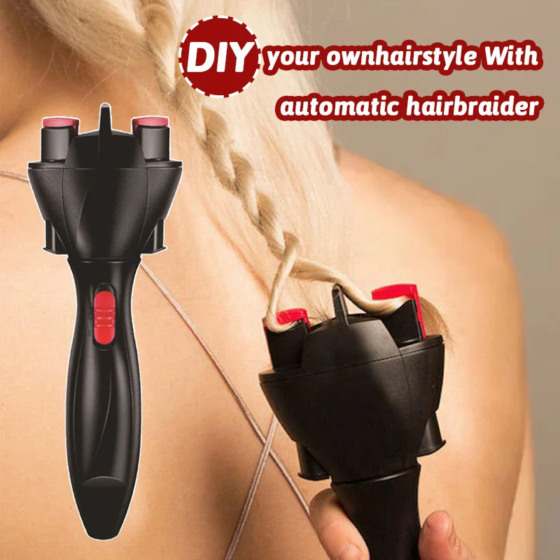 Electric Hair Braider Plait Automatic Twist Braider Styling Braiding Machine Quick Braid Tool Hair Styling Tool Hair Braider