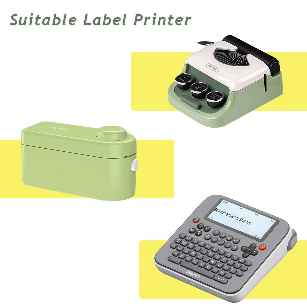 1Roll Adhesive Label Maker Paper for MAKEID M1/L1/E1 Mini/Mini HD Laminated Office Labeling Tape