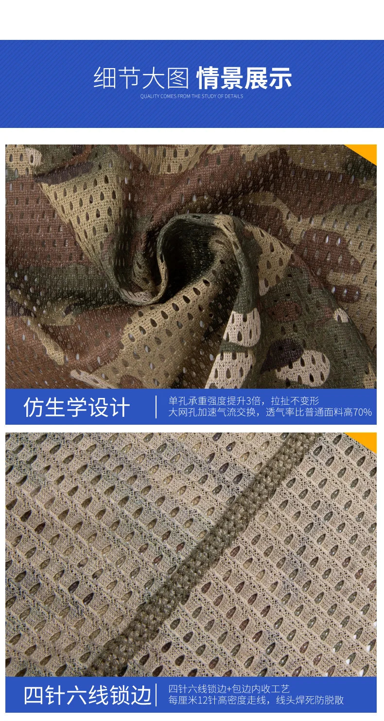 Outdoor Cycling Hiking Camping Sunscreen Breathable Faceshield with Large Mesh Windproof Neckerchief Camo Mask Neck Gaiter Cover
