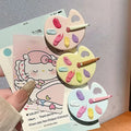 3 pieces or 6 pieces of cute color-simulated hair clips. Beautiful and small drawing board-shaped hair ornaments.