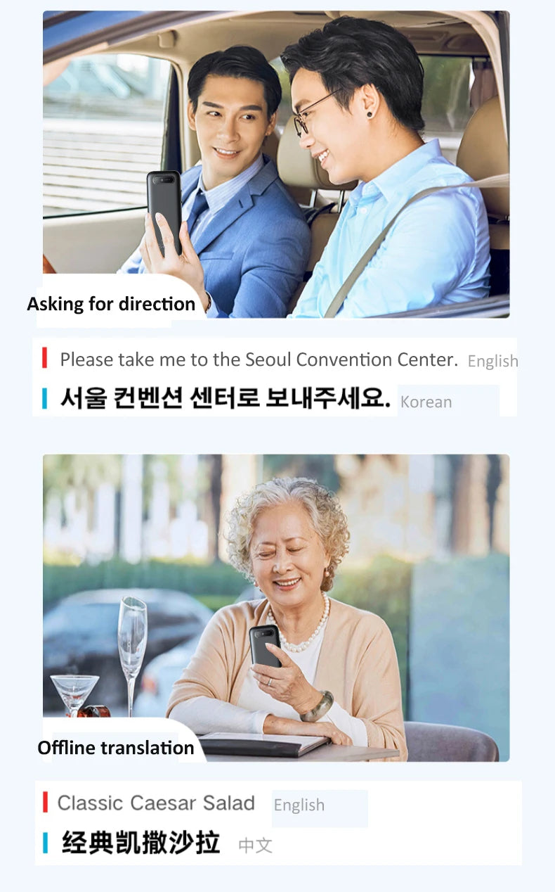 MSAI T11 Translator 138 Languages for Travel Real-time 17 Languages Offline Translation Photo 75 Languages 1500mAh 1+8GB