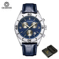 OCHSTIN Men's Watches Top Brand Sport Men Wrist Watch Leather Quartz Watch Sports Waterproof Male Clock Chronograph Function