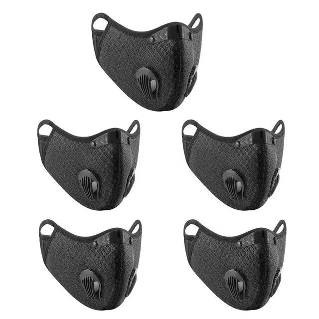 Cycling Face Mask with Filter Big Size Dust Mask Sport Washable Reusable Summer Face Mask for Men Bandana Actived Carbon Filters