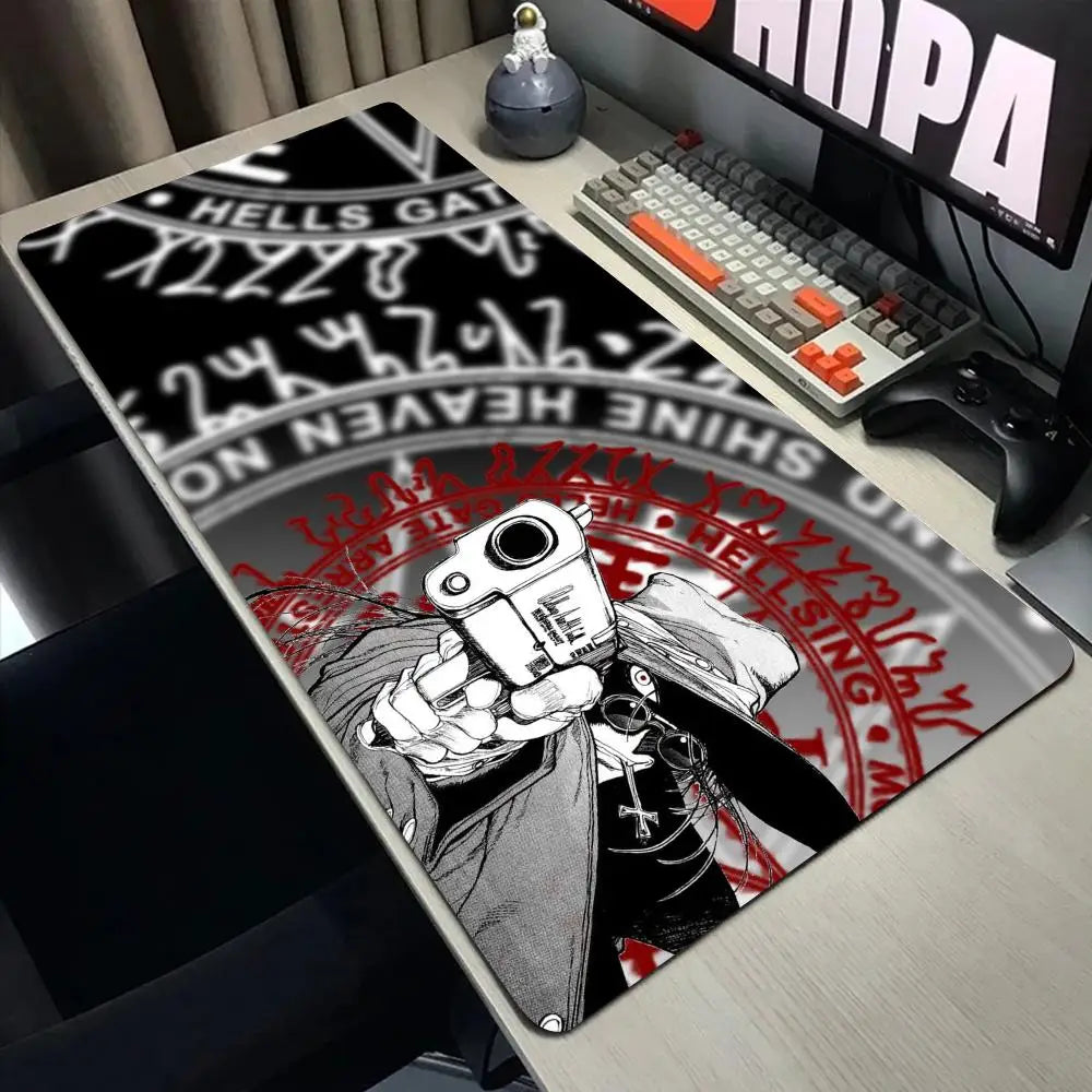 Anime Hellsing Alucard Mouse Pad XXL Gaming Accessories Office Gamer Keyboard Desk Mat Non-Slip Laptop Large rubber Mousepad
