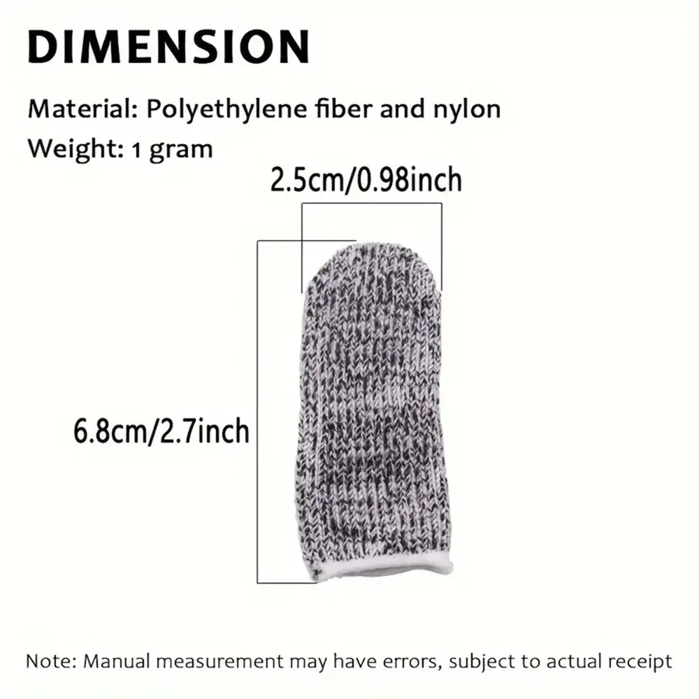 10Pcs Finger Cots Thumb Protector Anti-Cut Fingertips Finger Sleeve Flexible Resistant Protection Finger Cots for Work DIY