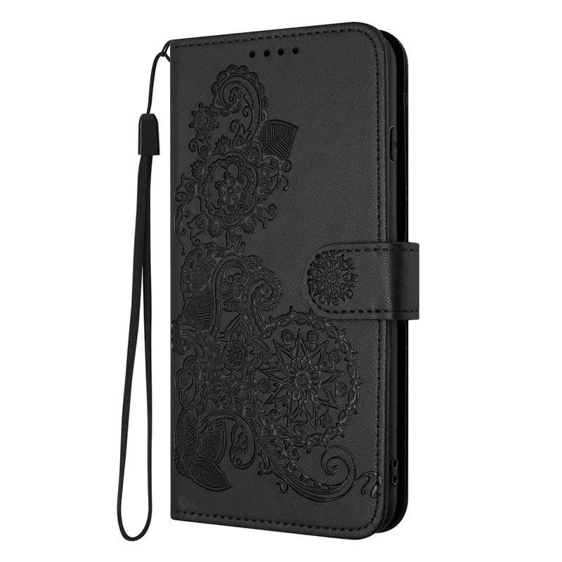 For Xiaomi Redmi 13 Case Paisley Leather Flip Stand Case on For Ximi Redmi13 Wallet Cover For Xiaomi Redmi 13C Phone Cover Coque
