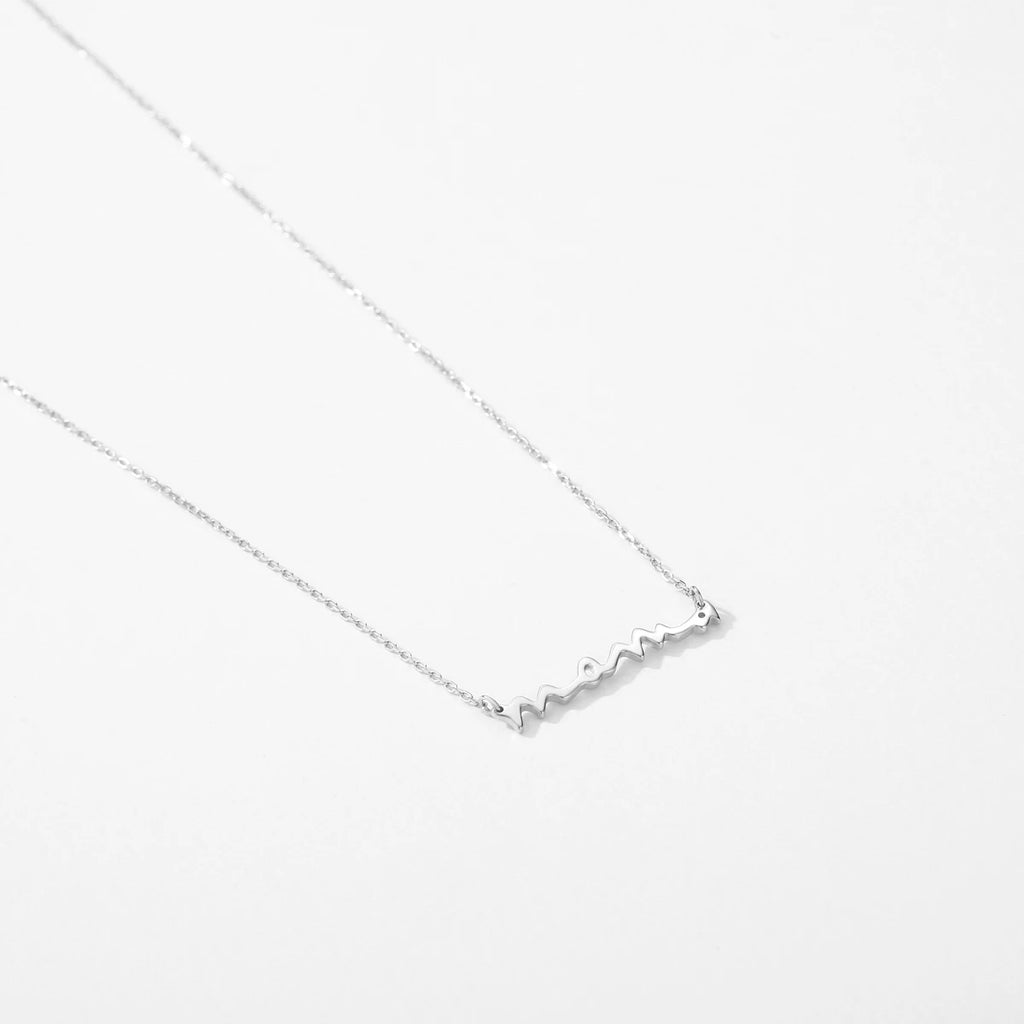 MODIAN Classic Design 925 Sterling Silver Letter Mama Pendant Necklace For Women Mom Mama Mother's Day birthday Christmas Gift