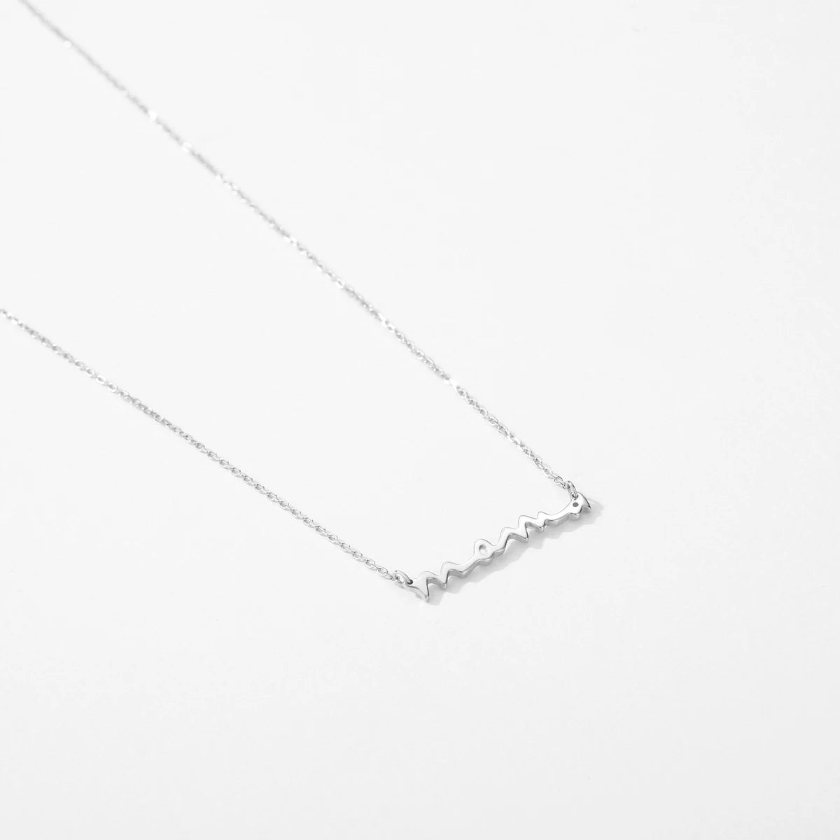 MODIAN Classic Design 925 Sterling Silver Letter Mama Pendant Necklace For Women Mom Mama Mother's Day birthday Christmas Gift