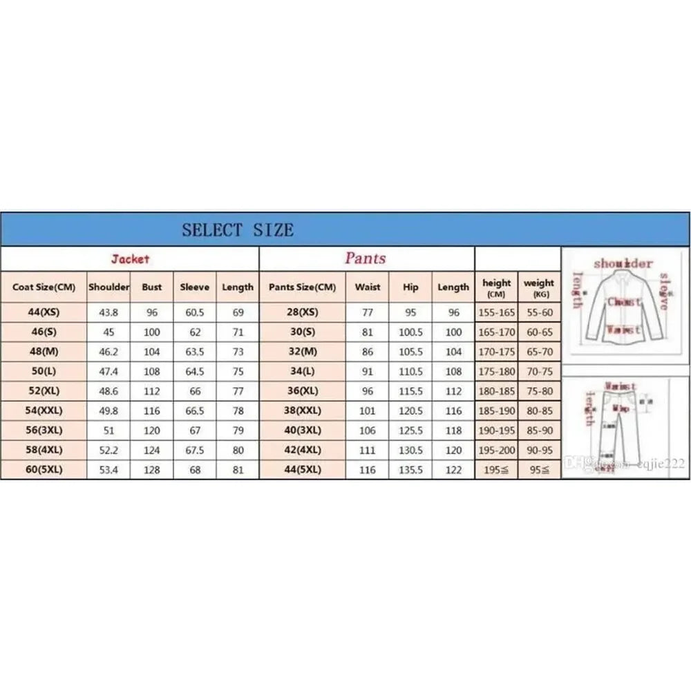 Luxury White Suits for Men Double Breasted 2 Pieces Jacket Pants Blazers Sets Smart Banquet Party Business Male Clothing