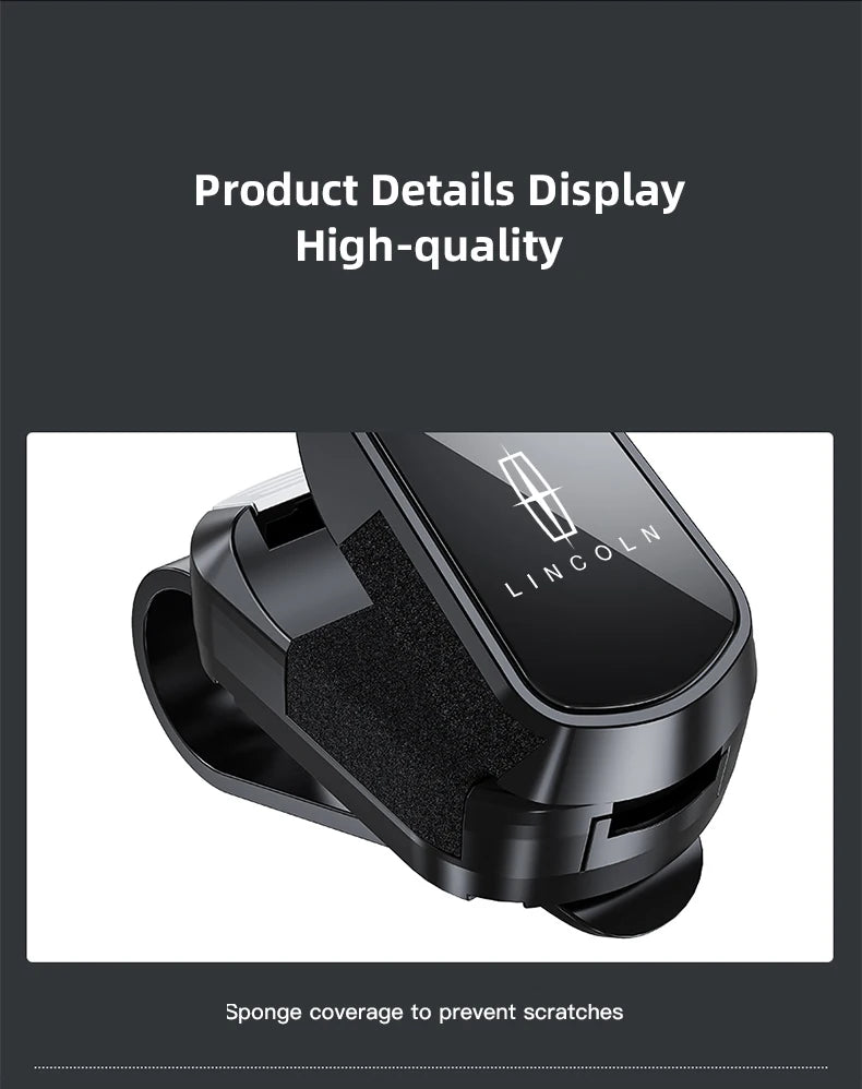 Car Sun Visor Glasses Clip Mirror Style Sunglasses Holder For Lincoln Continental MKZ Town-car Aviator Navigator MKX Car Gadgets