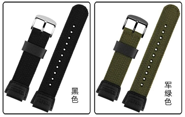 Nylon Watch Strap For Casio 3299 Series AE1200 AE-1200 1300 W-216H F91W A159 A169 A158 SGW-300/400 Canvas Sports Watchband 18mm