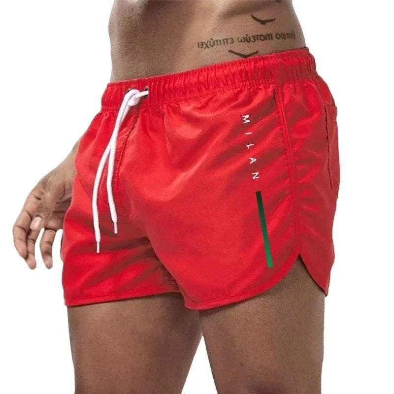 New Summer Men's Swimwear Breathable Board Shorts Male Surfing Swimsuit Fitness Training Shorts Casual Printed Beach Short Pants