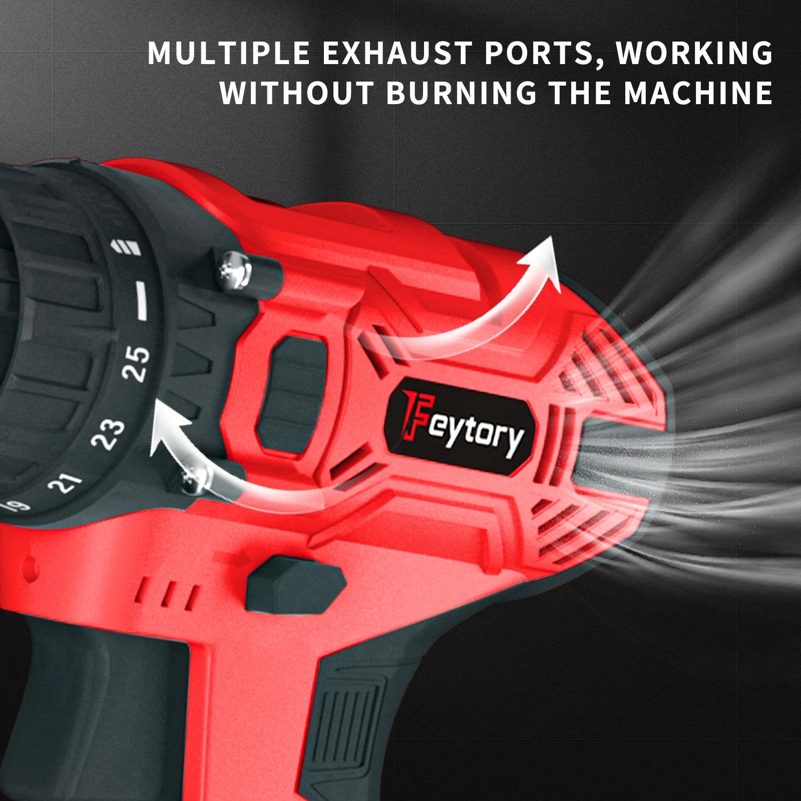 45Nm Cordless Drill with 2 X 1.5Ah Li-Ion Batteies and Charger, 140W, 25+1 Torque, 2 Speed, 2700RPM, 29 Accessories, Carry Case