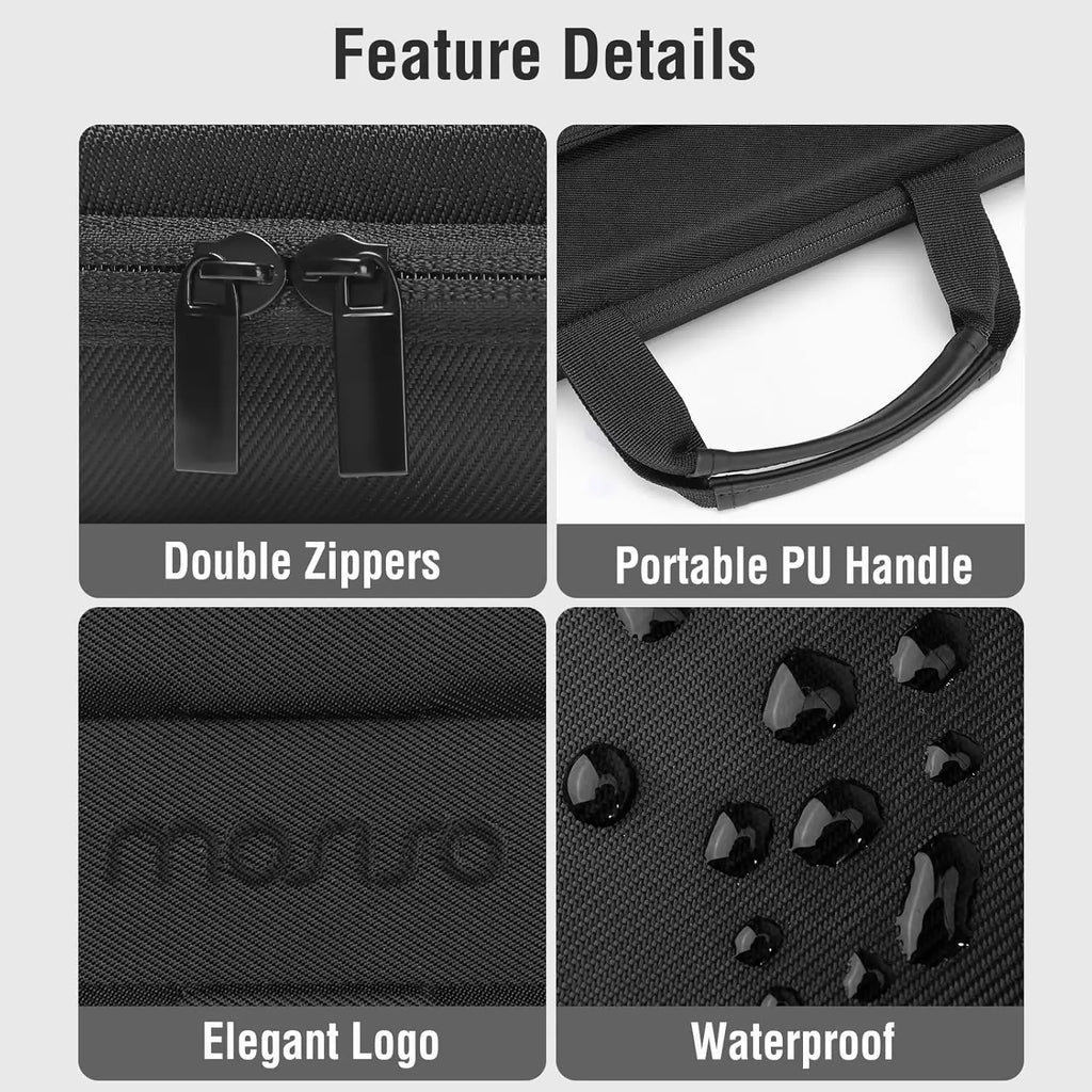 15 15.6 16 inch Waterproof Laptop Hard Case for 2025 Macbook Air Pro M1 M2 M3 M4 Asus HP Dell Shockproof Carrying Sleeve Handbag