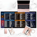 French Excel Shortcuts Mouse Pad Large Extended Office Computer Desk Mat Big Keyboard Mousepad With Stitched Edge Non-Slip Base