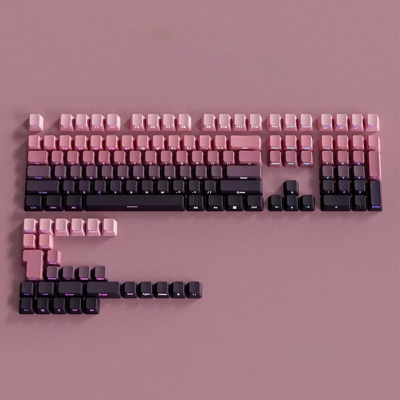 Gradient Keycaps 134 Keys OEM Profile PBT Double Shot Keycap For MX Switch Gaming Mechanical Keyboard Side Printed RGB Key Caps