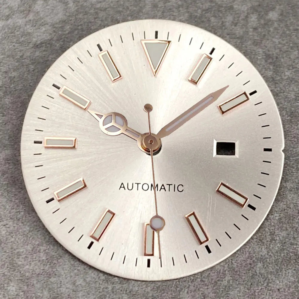 24.5mm Mother of Pearl Shell Dial Roman Diamond Sunburst Watch Dial Hand Fit NH05A NH05 Watch Movement Ladies Watchmaker Tools