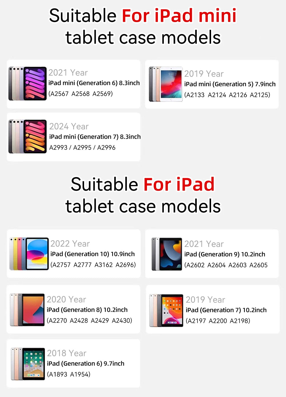 For ipad 10th generation case For iPad Air 6 M2 2024 11in 13in M4 Pro 11 12.9 Air 4 5 10.9 iPad 10.2 7 8 9th 9.7 mini 6 7 Cover
