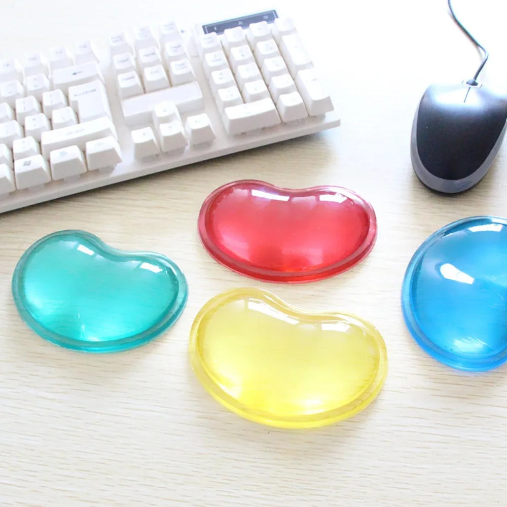 1PC Silicone Wavy Comfort Gel Computer Mouse Hand Wrist Rests Support Cushion Pad Fashion Heart-shaped Wrist Pad Hand Pillow