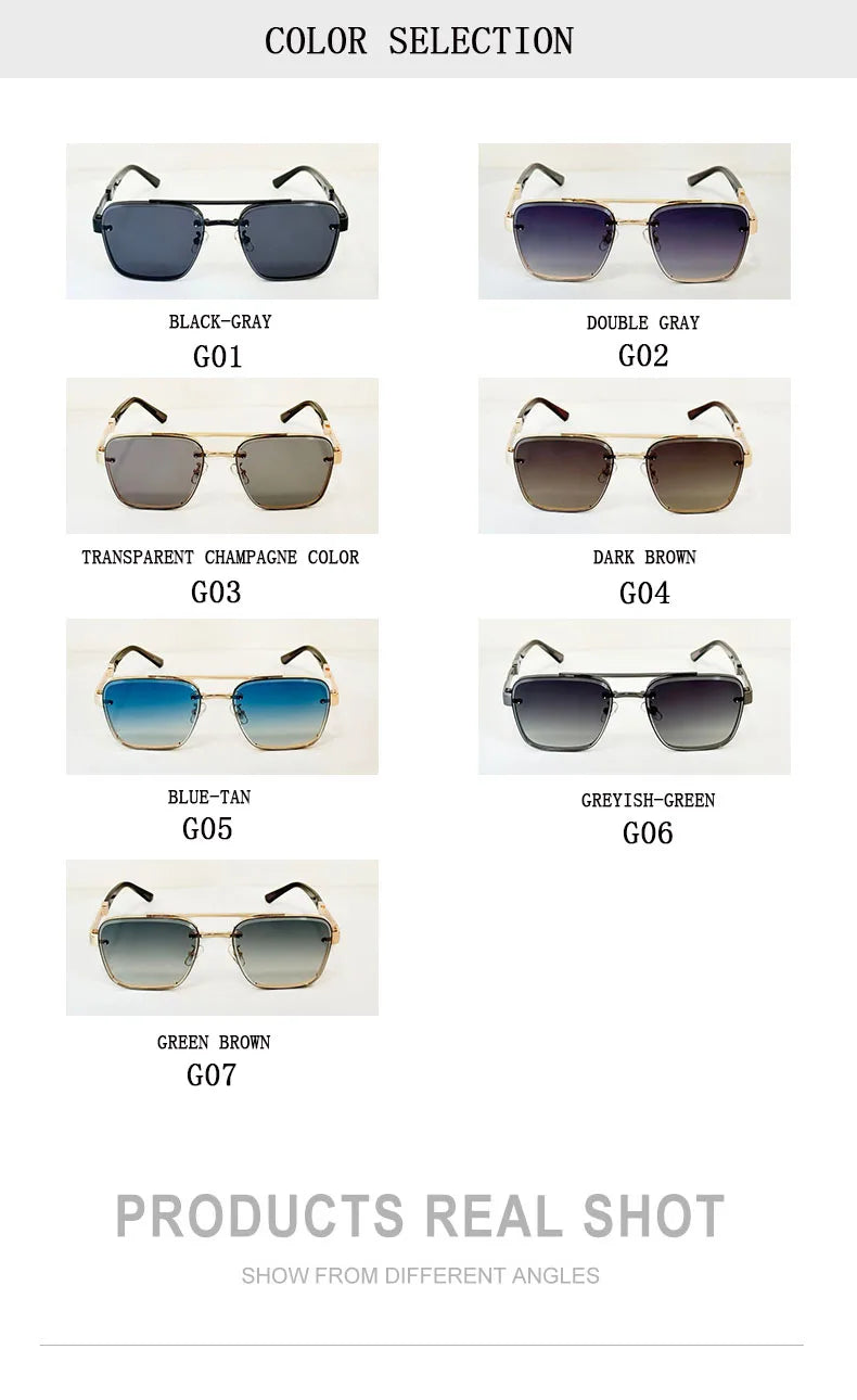 Designer Square Sunglasses For Men Oculos Vintage Trending Sunglasses Dropshipping Glasses Vacation Outdoor Lentes Gafas De Sol