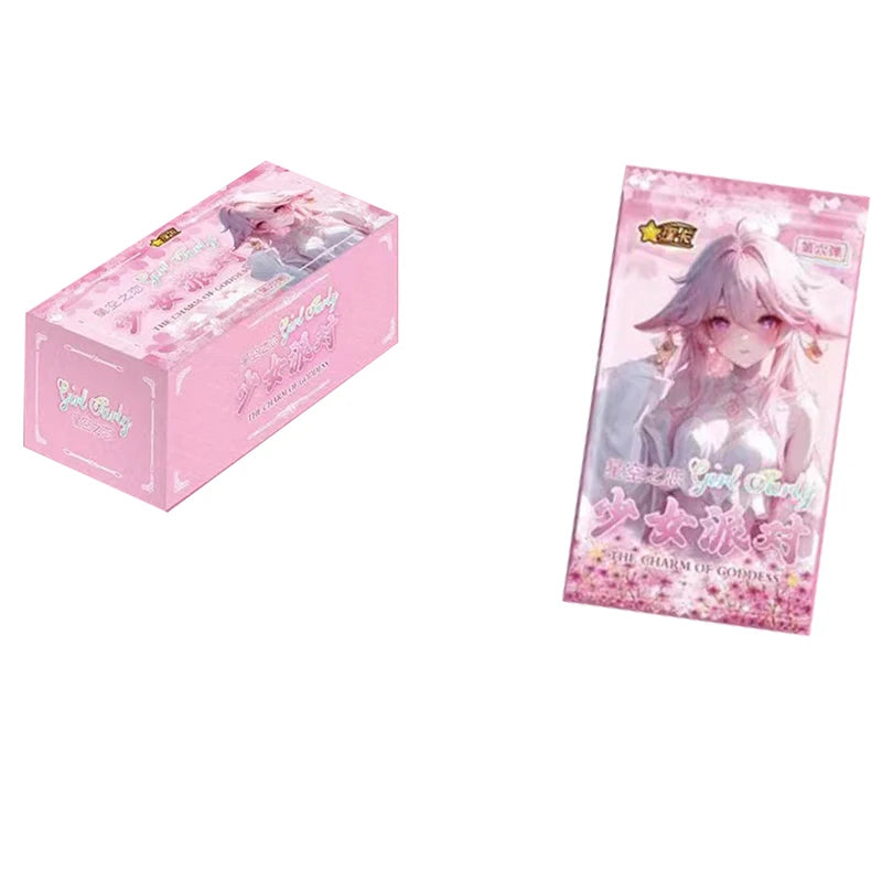 "Girl Party" Goddess Story Anime Waifu Art Collectible Cards Booster Box, Premium Fantasy TCG for Fans