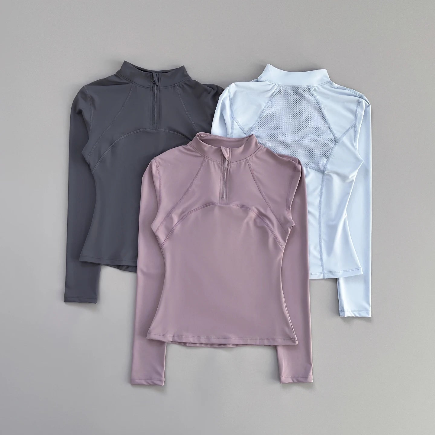 Outdoor running women's sports top Spring and Autumn new yoga suit half zipper slimming fitness training long sleeved women