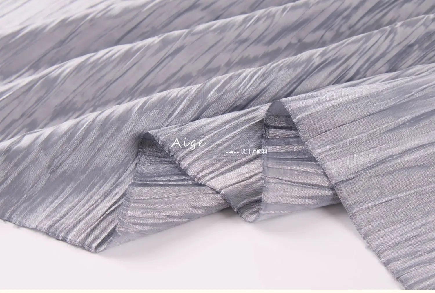 Irregular Pleated Fabric Glossy By Meters for Dress Skirt Shirt Windbreaker Diy Sewing Designer Cloth Soft Comfortable Plain Red
