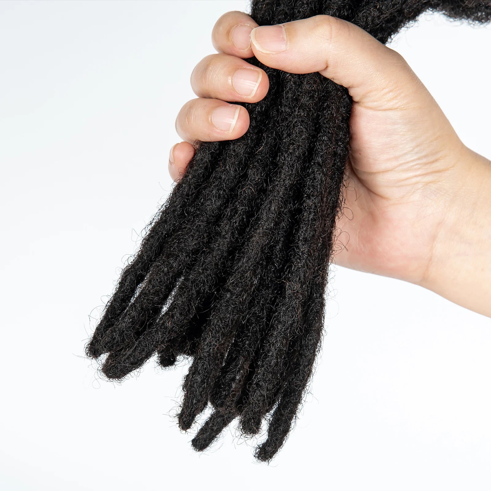 Human Hair Dreadlock Extension 0.6cm Width 4-20inch Real Human Hair Bulk Permanent Loc Extensions Wholesale for Men/Women