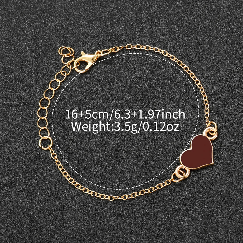 2PCS/Set Fashion Square Women Quartz Watch Ladies Leather Strap Wristwatch With Heart Bracelet Reloj Mujer (Without Box)
